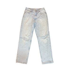 Zara Distressed Ripped Boyfriend Mom Jeans Size 8
